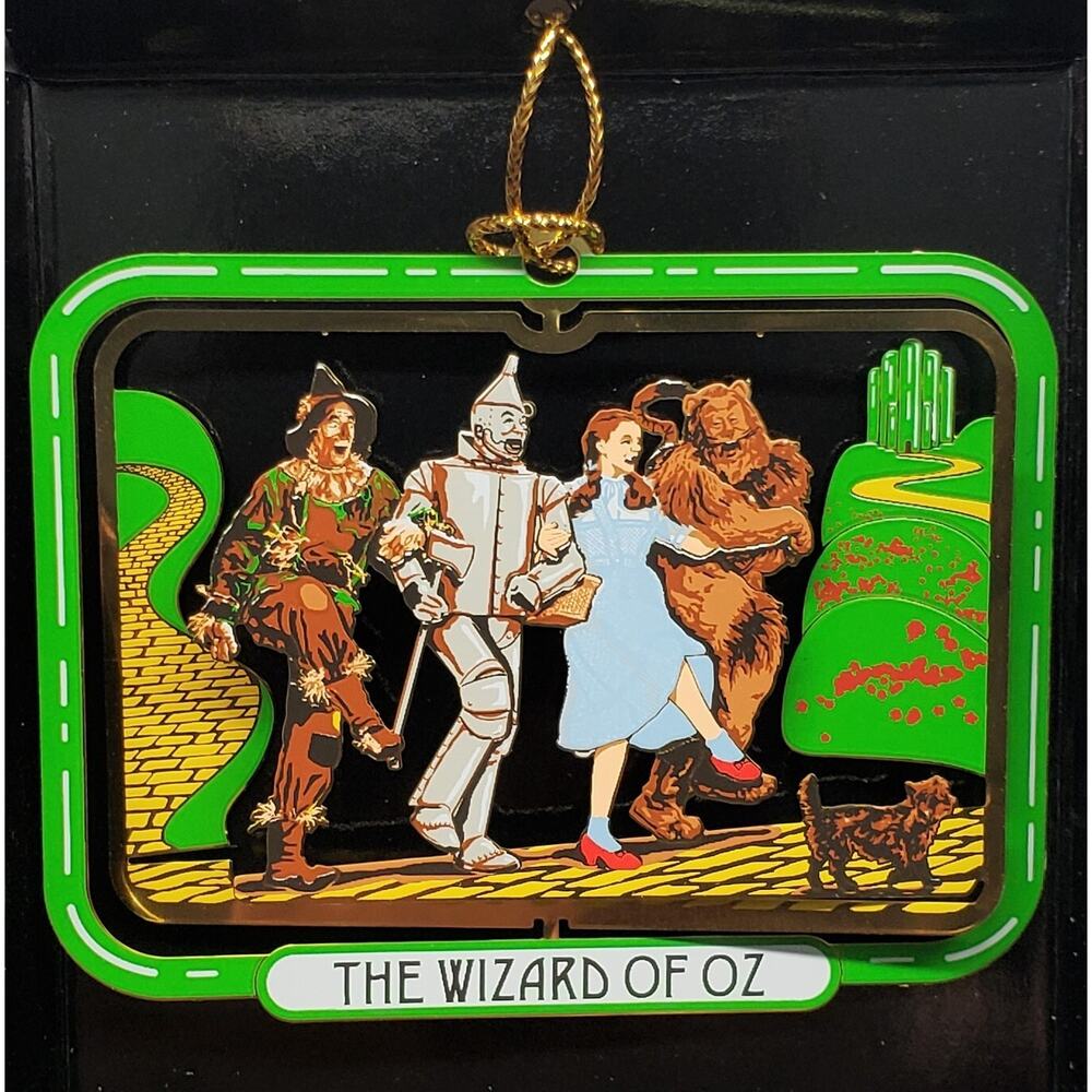 Wizard of Oz Yellow Brick Road Ornament, Emerald City Movie Scene Color Brass